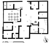 Plan: T. Liddell, after G. Bonifacio, “Villa Carmiano,” in A. Pesce, ed., In Stabiano (Castellammare di Stabia: Longobardi, 2005), 67.