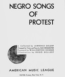 The black-and-white cover of the book Negro Songs of Protest.