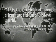 A quote in white typed letters with a background image of the world map