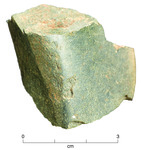 Photograph of fragment from stone ax.