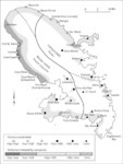 Adapted from Clarissa Kimber,Martinique Revisited: The Changing Plant Geographies of a West Indian Island (College Station: Texas A & M University, 1988), map 19, p. 114.