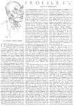 Article from The New Yorker with a line drawing portrait.