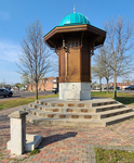 Image of the St Louis Sebilj located at the intersection of Gravois Ave. and Morgan Ford Rd in the south side St. Louis. The Sebilj is wooden fountain and often seen as a symbol of Sarajevo and it is to be found on many postcards from the city. Being that it is seen as a visual representation of “back-home” Bosniaks in St Louis, Missouri collected funds and gifted the Sebilj to the city in 2013 to be placed it in the neighborhood of Bevo Mill, where most of them settled when they first came as refugees during the Bosnian War. In the book we mention it in the context of the sentiments of Bosnian Muslim ‘long-distance’ nationalism, which is often nurtured by the visual representations of “back-home.” Besides Sarajevo and St Louis, the same type of Sebilj Fountain is also built in Novi Pazar, Sandzak, and as well as Sarajevo’s sister city of Bursa, Turkey.