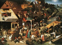 46 Figure 46: Netherlandish Proverbs, 1559, oil on panel, Staatliche Museen zu Berlin, Gemaldegalerie, inv. 1720. From Roberts-Jones, 203.