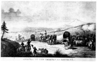 ARRIVAL OF THE CARAVAN AT SANTA FE.