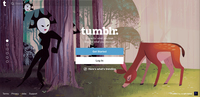 This image shows a copy of the Tumblr.com web landing homepage.