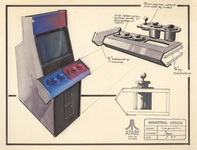 Drawing of original Street Fighter cabinet design