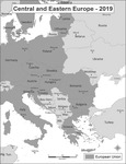 This map shows Central and Eastern Europe in 2019. We see that the European Union includes many former members of the Warsaw Pact; the former Soviet republics of Estonia, Latvia, and Lithuania; and the former Yugoslav republics of Slovenia and Croatia.