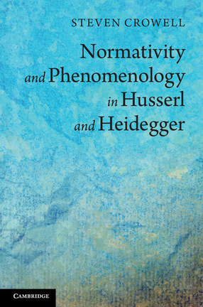 Cover image for Normativity and Phenomenology in Husserl and Heidegger