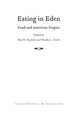 Cover image for Eating in Eden: food and American utopias