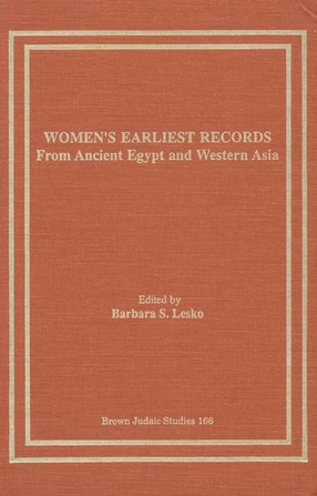 Cover image for Women&#39;s earliest records: from ancient Egypt and western Asia
