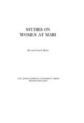 Cover image for Studies on women at Mari