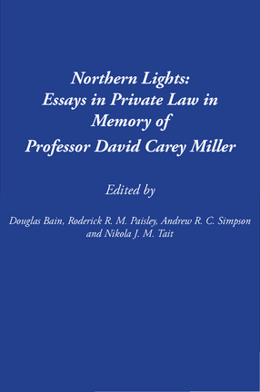 Cover image for Northern Lights: Essays in Private Law in Memory of Professor David Carey Miller