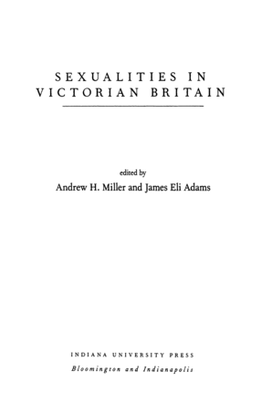 Cover image for Sexualities in Victorian Britain