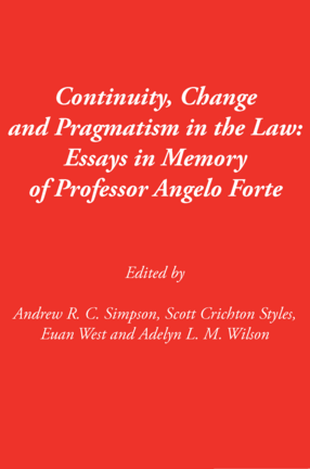 Cover image for Continuity, Change and Pragmatism in the Law: Essays in Memory of Professor Angelo Forte
