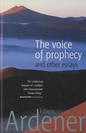 Cover image for The voice of prophecy and other essays