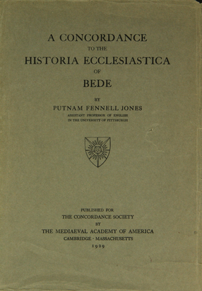 Cover image for A concordance to the Historia ecclesiastica of Bede