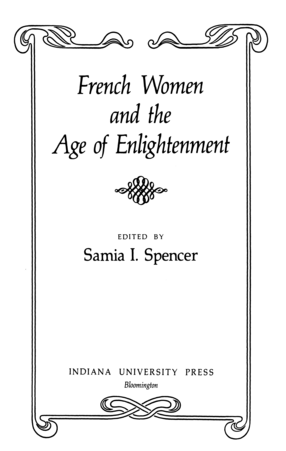 Cover image for French Women and the Age of Enlightenment